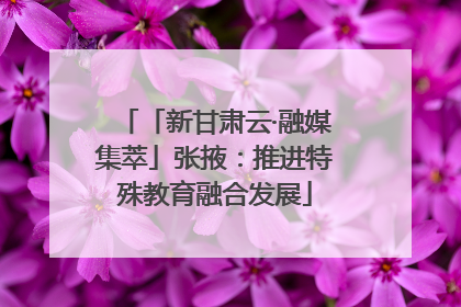 「新甘肃云·融媒集萃」张掖：推进特殊教育融合发展