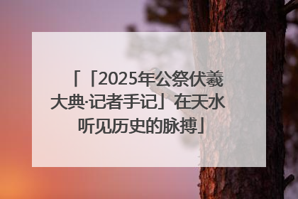 「2025年公祭伏羲大典·记者手记」在天水 听见历史的脉搏