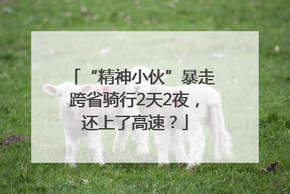 “精神小伙”暴走跨省骑行2天2夜，还上了高速？