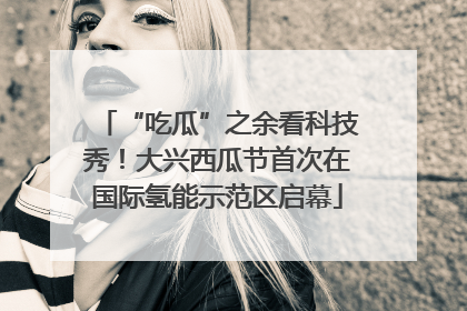 “吃瓜”之余看科技秀！大兴西瓜节首次在国际氢能示范区启幕