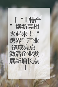 “土特产”焕新亮相火起来！“跨界”产业链成亮点 激活企业发展新增长点
