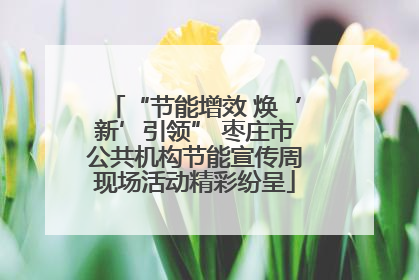 “节能增效 焕‘新’引领” 枣庄市公共机构节能宣传周现场活动精彩纷呈