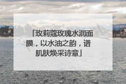 玫莉蔻玫瑰水润面膜，以水油之韵，谱肌肤焕采诗章