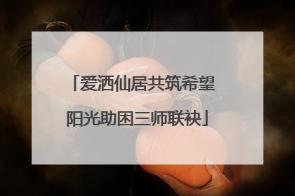 爱洒仙居共筑希望 阳光助困三师联袂
