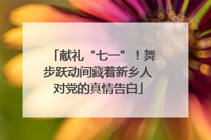 献礼“七一”！舞步跃动间藏着新乡人对党的真情告白