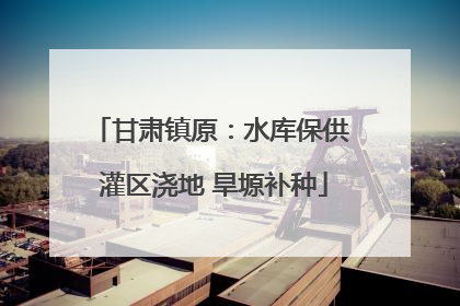 甘肃镇原：水库保供 灌区浇地 旱塬补种