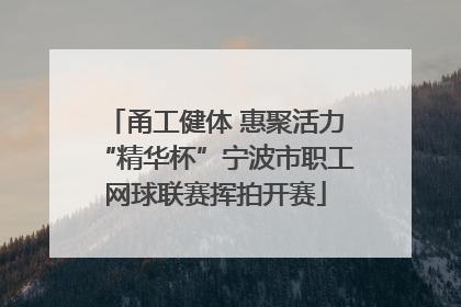 甬工健体 惠聚活力“精华杯”宁波市职工网球联赛挥拍开赛