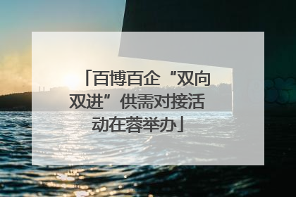百博百企“双向双进”供需对接活动在蓉举办