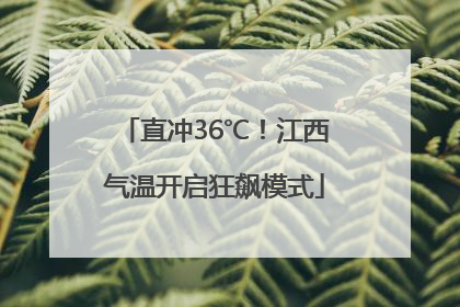 直冲36℃！江西气温开启狂飙模式