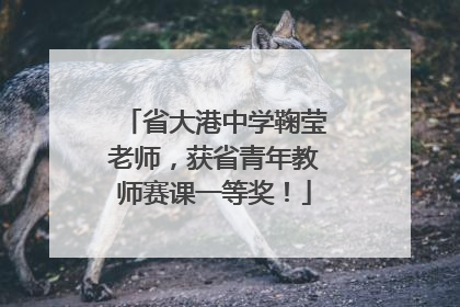 省大港中学鞠莹老师，获省青年教师赛课一等奖！