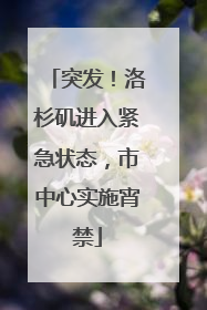 突发！洛杉矶进入紧急状态，市中心实施宵禁