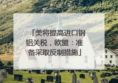 美将提高进口钢铝关税，欧盟：准备采取反制措施