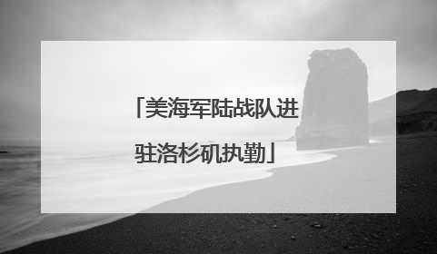 美海军陆战队进驻洛杉矶执勤