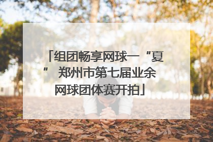 组团畅享网球一“夏” 郑州市第七届业余网球团体赛开拍