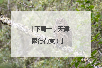 下周一，天津限行有变！