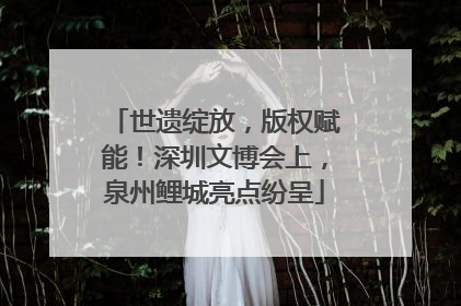 世遗绽放，版权赋能！深圳文博会上，泉州鲤城亮点纷呈