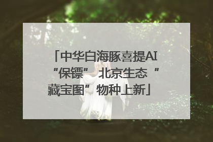 中华白海豚喜提AI“保镖” 北京生态“藏宝图”物种上新