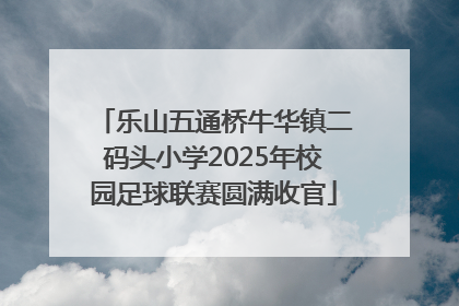乐山五通桥牛华镇二码头小学2025年校园足球联赛圆满收官