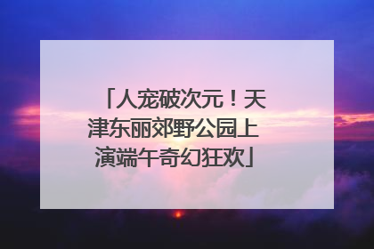 人宠破次元！天津东丽郊野公园上演端午奇幻狂欢