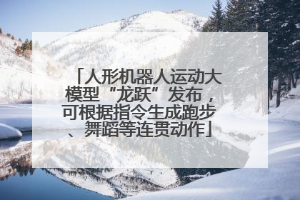 人形机器人运动大模型“龙跃”发布，可根据指令生成跑步、舞蹈等连贯动作