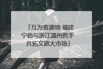 互为客源地 福建宁德与浙江温州携手共拓文旅大市场