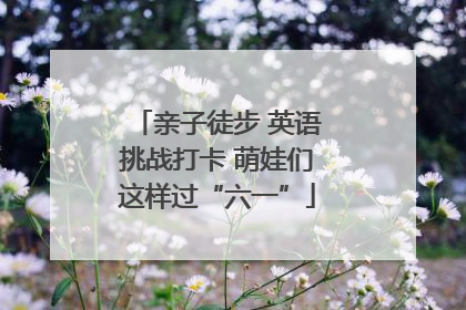 亲子徒步 英语挑战打卡 萌娃们这样过“六一”