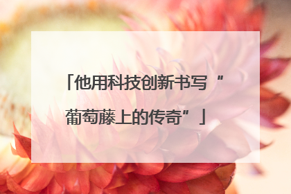 他用科技创新书写“葡萄藤上的传奇”