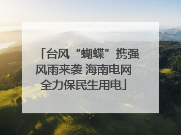 台风“蝴蝶”携强风雨来袭 海南电网全力保民生用电