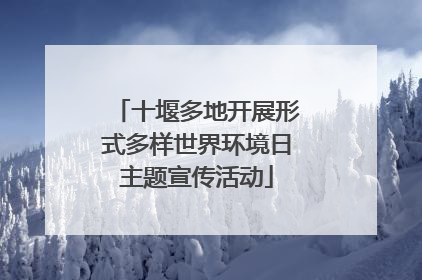 十堰多地开展形式多样世界环境日主题宣传活动