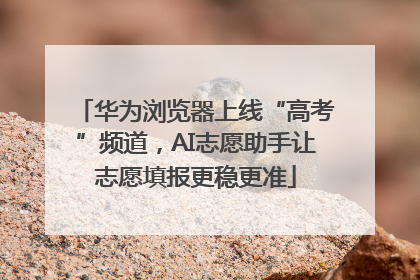 华为浏览器上线“高考”频道，AI志愿助手让志愿填报更稳更准
