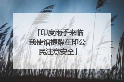 印度雨季来临 我使馆提醒在印公民注意安全