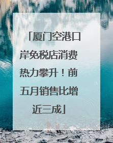 厦门空港口岸免税店消费热力攀升！前五月销售比增近三成