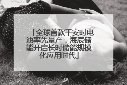 全球首款千安时电池率先量产，海辰储能开启长时储能规模化应用时代