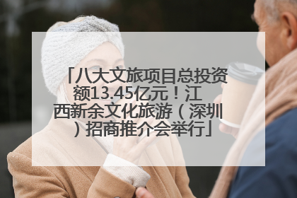 八大文旅项目总投资额13.45亿元！江西新余文化旅游（深圳）招商推介会举行