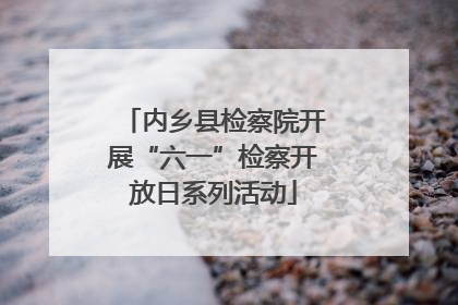 内乡县检察院开展“六一”检察开放日系列活动