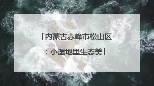 内蒙古赤峰市松山区：小湿地里生态美