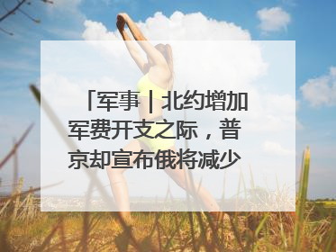 军事｜北约增加军费开支之际，普京却宣布俄将减少军费开支