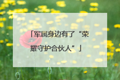 军属身边有了“荣耀守护合伙人”