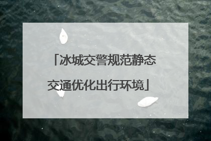 冰城交警规范静态交通优化出行环境
