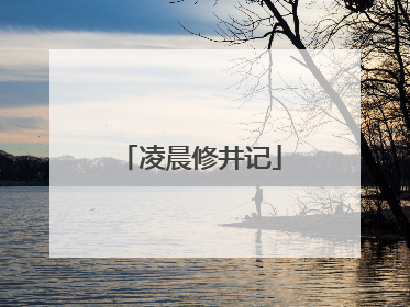 凌晨修井记