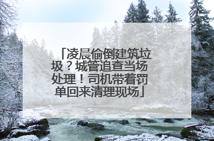 凌晨偷倒建筑垃圾？城管追查当场处理！司机带着罚单回来清理现场