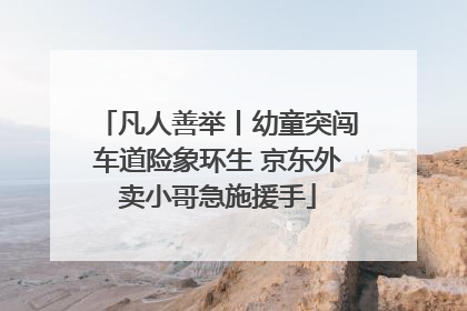 凡人善举丨幼童突闯车道险象环生 京东外卖小哥急施援手