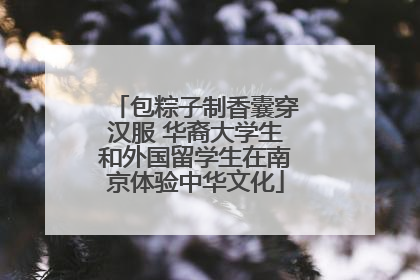 包粽子制香囊穿汉服 华裔大学生和外国留学生在南京体验中华文化