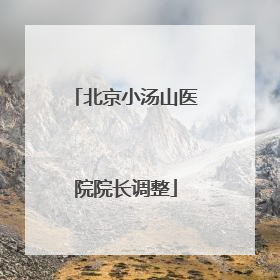 北京小汤山医院院长调整