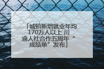 城镇新增就业年均170万人以上 川渝人社合作五周年“成绩单”发布