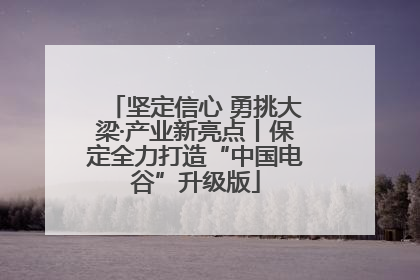 坚定信心 勇挑大梁·产业新亮点丨保定全力打造“中国电谷”升级版