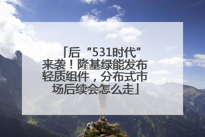 后“531时代”来袭！隆基绿能发布轻质组件，分布式市场后续会怎么走