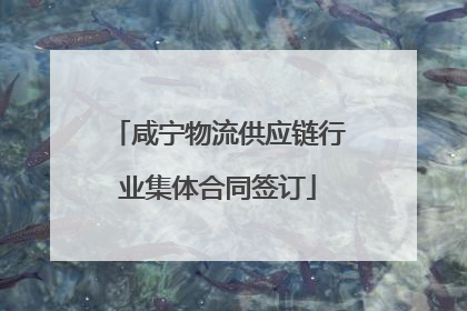 咸宁物流供应链行业集体合同签订