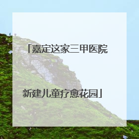 嘉定这家三甲医院新建儿童疗愈花园