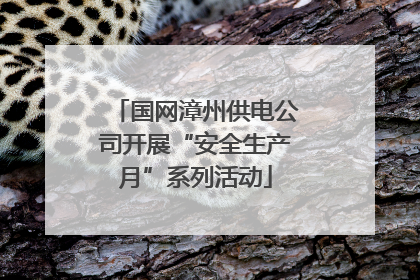 国网漳州供电公司开展“安全生产月”系列活动